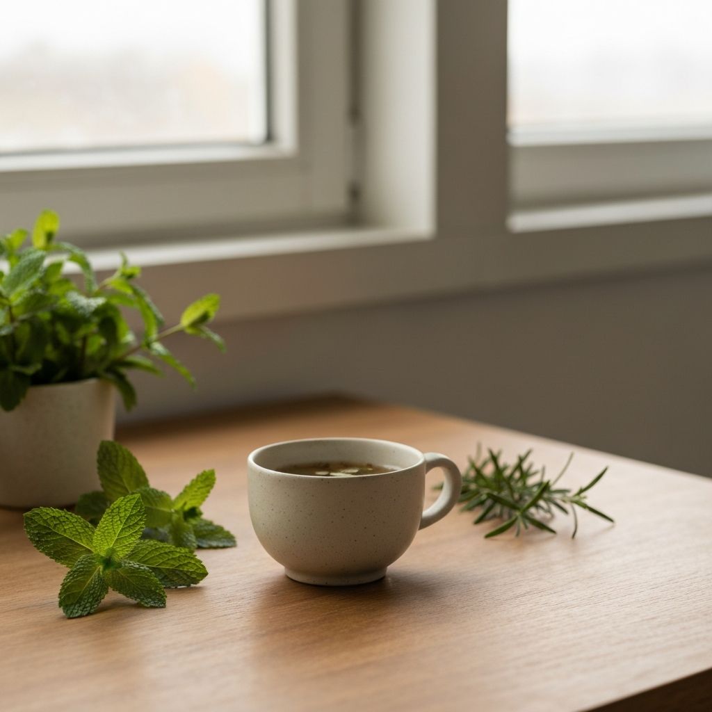 Morning wellness routine concept